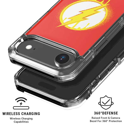 DC Comics The Flash Emblem Drip iPhone 17 Air Clear Case