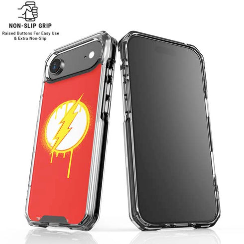 DC Comics The Flash Emblem Drip iPhone 17 Air Clear Case