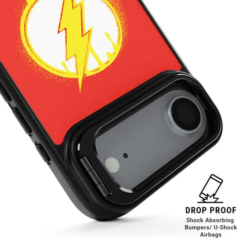 DC Comics The Flash Emblem Drip iPhone 17 Air Kickstand Case