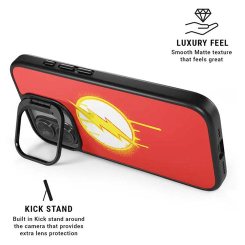 DC Comics The Flash Emblem Drip iPhone 17 Kickstand Case
