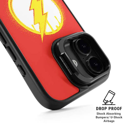DC Comics The Flash Emblem Drip iPhone 17 Kickstand Case