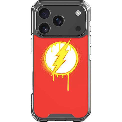 DC Comics The Flash Emblem Drip iPhone 17 Pro Clear Case