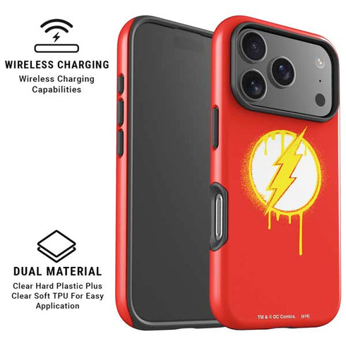 DC Comics The Flash Emblem Drip iPhone 17 Pro Magsafe Impact Case