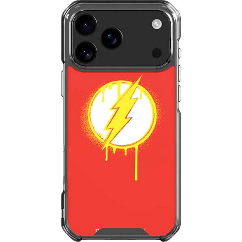DC Comics The Flash Emblem Drip iPhone 17 Pro Max Clear Case