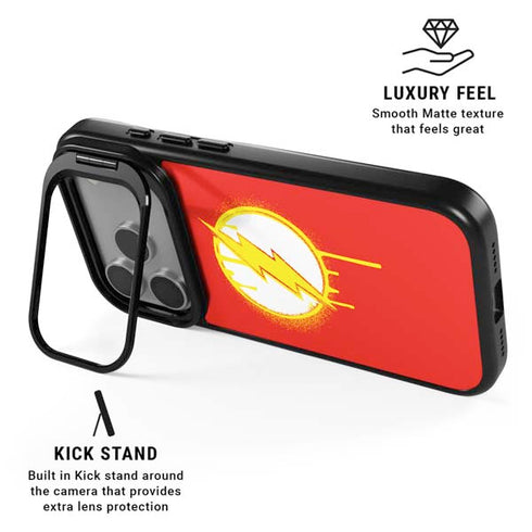DC Comics The Flash Emblem Drip iPhone 17 Pro Max Kickstand Case
