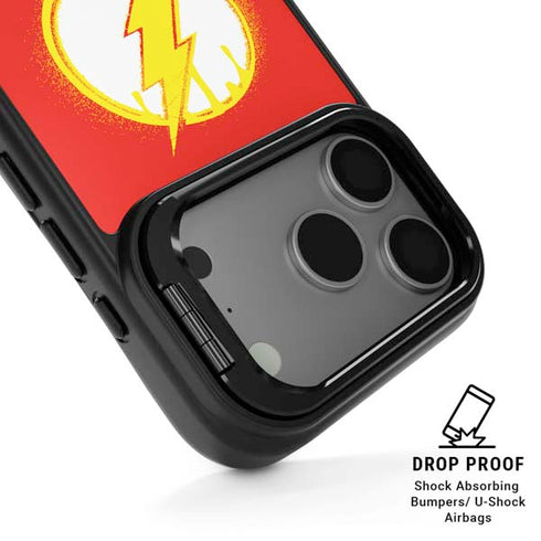 DC Comics The Flash Emblem Drip iPhone 17 Pro Max Kickstand Case