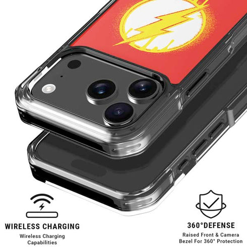 DC Comics The Flash Emblem Drip iPhone 18 Pro Clear Case