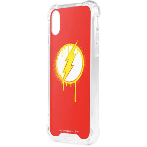 DC Comics The Flash Emblem Drip iPhone XS Clear Case