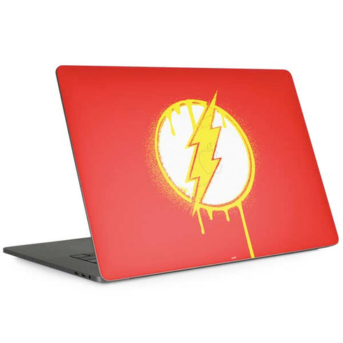 DC Comics The Flash Emblem Drip MacBook Skins