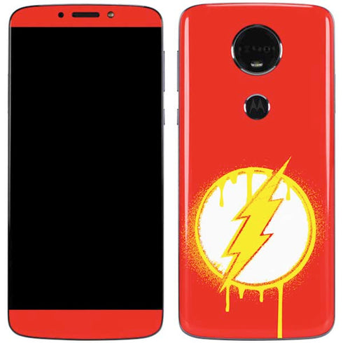 DC Comics The Flash Emblem Drip Moto E5 Plus Skin