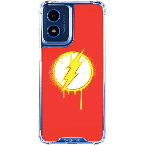 DC Comics The Flash Emblem Drip Moto G 5G (2024) Clear Case