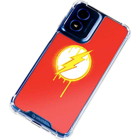 DC Comics The Flash Emblem Drip Moto G Play 4G (2024) Clear Case