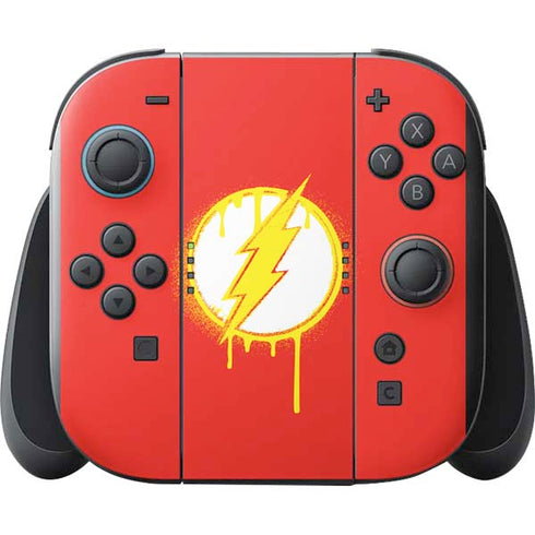 DC Comics The Flash Emblem Drip Nintendo Switch 2 (2025) with Joy-Con Skin