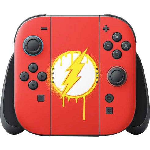 DC Comics The Flash Emblem Drip Nintendo Skins