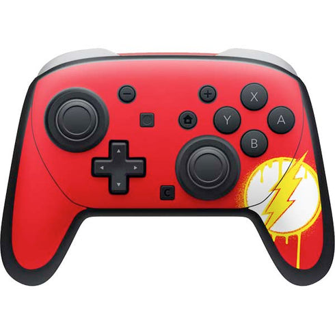 DC Comics The Flash Emblem Drip Nintendo Skins