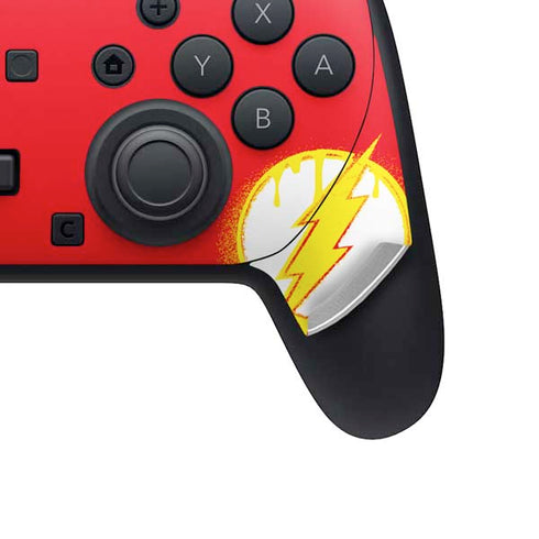 DC Comics The Flash Emblem Drip Nintendo Switch 2 (2025) Pro Controller Skin