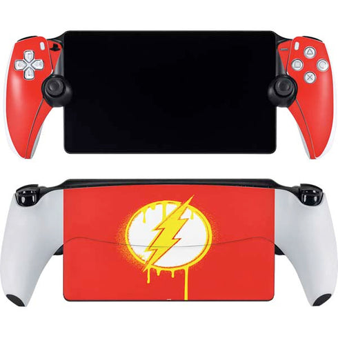 DC Comics The Flash Emblem Drip PlayStation Portal Remote Player Skin