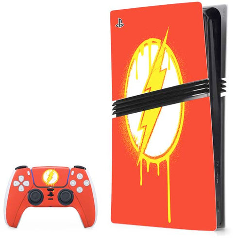 DC Comics The Flash Emblem Drip PlayStation PS5 Skins