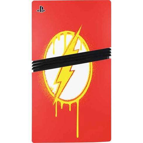 DC Comics The Flash Emblem Drip PS5 Pro Console Skin