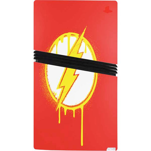 DC Comics The Flash Emblem Drip PS5 Pro Console Skin