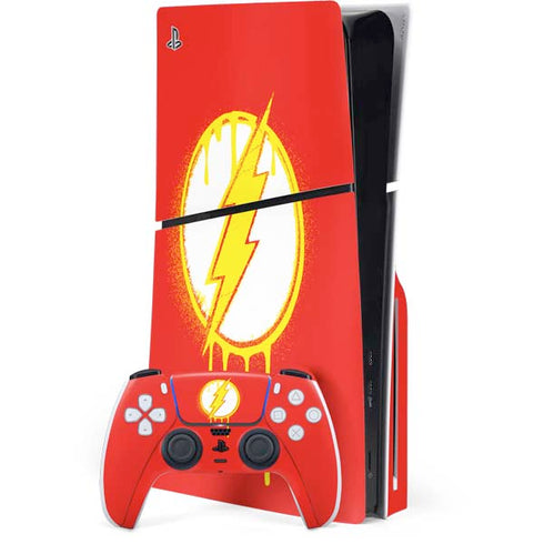 DC Comics The Flash Emblem Drip PlayStation PS5 Skins
