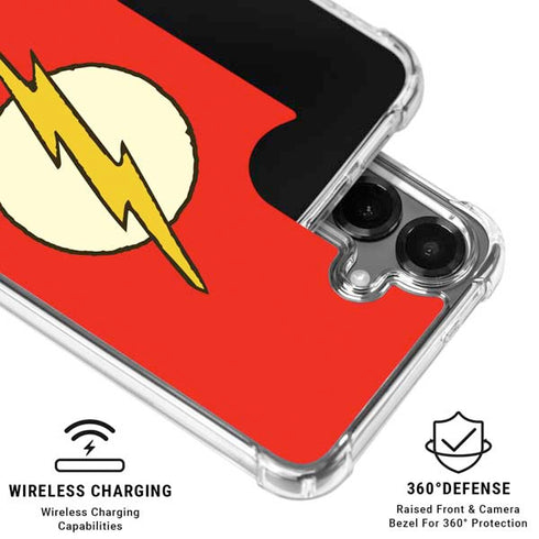 DC Comics The Flash Classic Emblem Galaxy S26 Clear Case