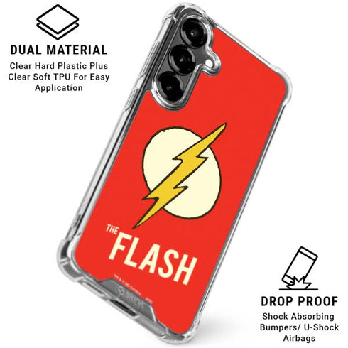DC Comics The Flash Classic Emblem Galaxy S26 Plus Clear Case
