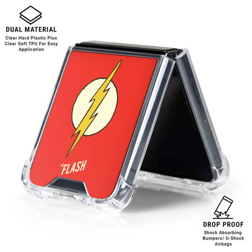 DC Comics The Flash Classic Emblem Galaxy Z Flip6 Clear Case