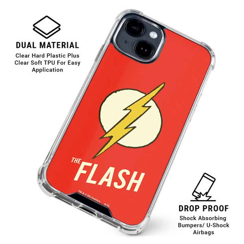 DC Comics The Flash Classic Emblem iPhone 15 Clear Case