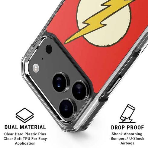 DC Comics The Flash Classic Emblem iPhone 18 Pro Clear Case