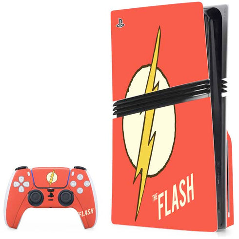 DC Comics The Flash Classic Emblem PS5 Pro Disk Bundle Skin
