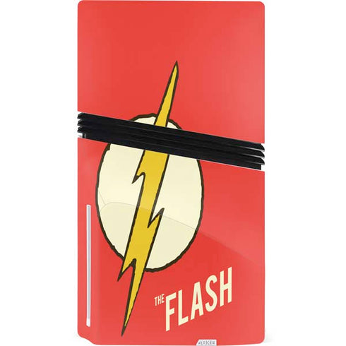DC Comics The Flash Classic Emblem PS5 Pro Disk Console Skin