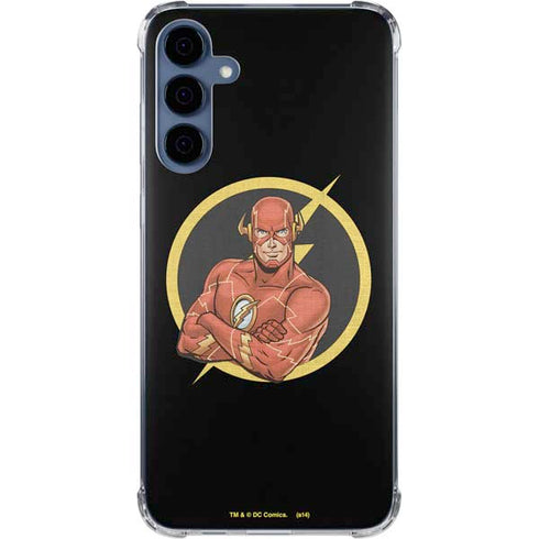 DC Comics The Flash Folded Arms Pose Galaxy A35 5G Clear Case
