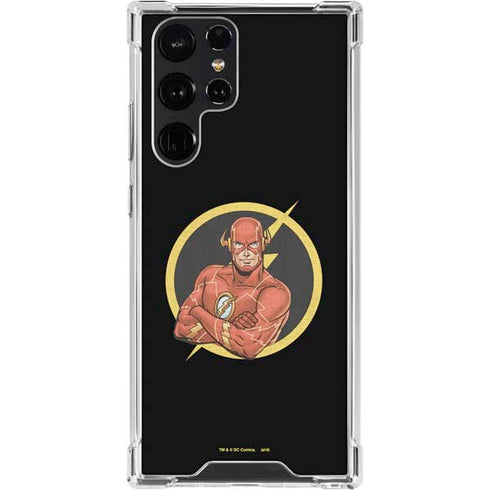 DC Comics The Flash Folded Arms Pose Galaxy S23 Ultra Clear Case