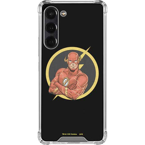 DC Comics The Flash Folded Arms Pose Galaxy S24 FE Clear Case