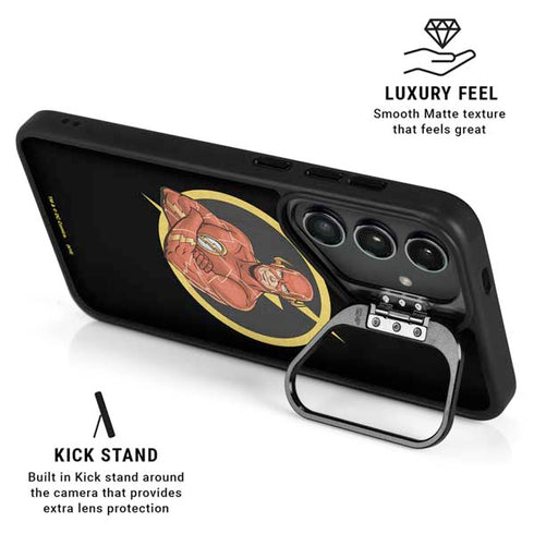 DC Comics The Flash Folded Arms Pose Galaxy S25 Kickstand Case