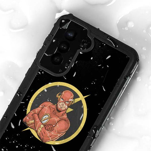 DC Comics The Flash Folded Arms Pose Galaxy S24 Plus Waterproof Case