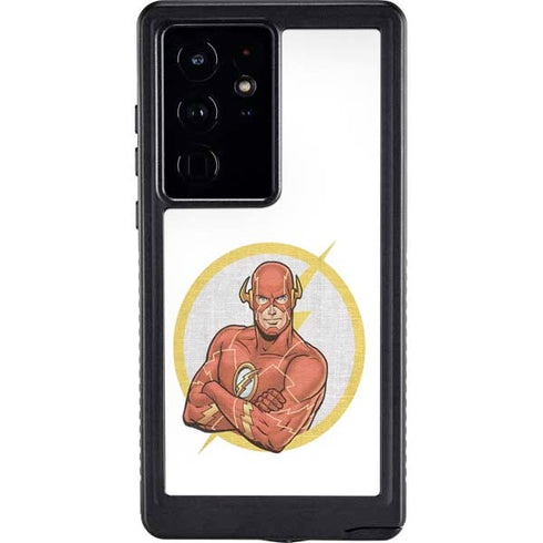 DC Comics The Flash Folded Arms Pose Galaxy S24 Ultra Waterproof Case