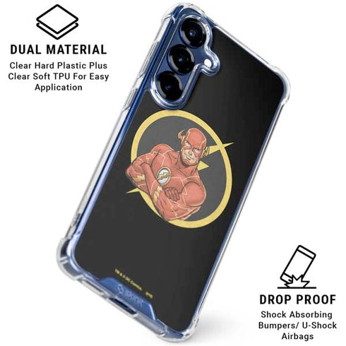 DC Comics The Flash Folded Arms Pose Galaxy S25 Clear Case