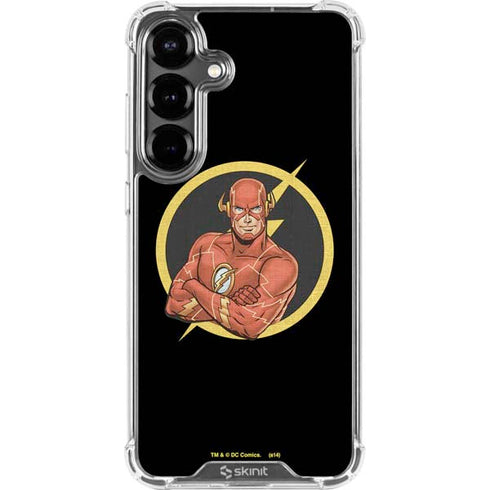 DC Comics The Flash Folded Arms Pose Galaxy S26 Clear Case