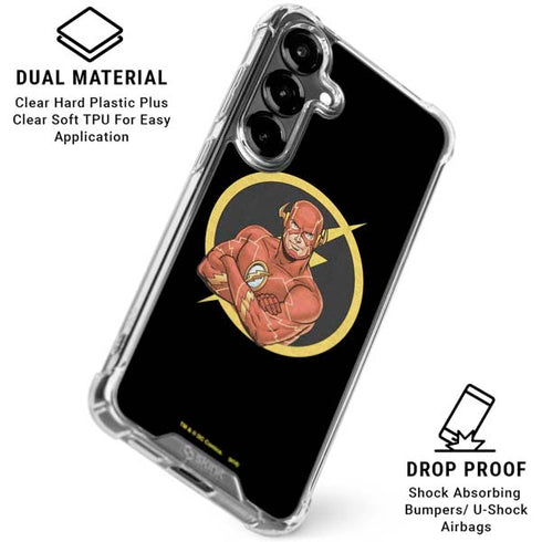 DC Comics The Flash Folded Arms Pose Galaxy S26 Plus Clear Case