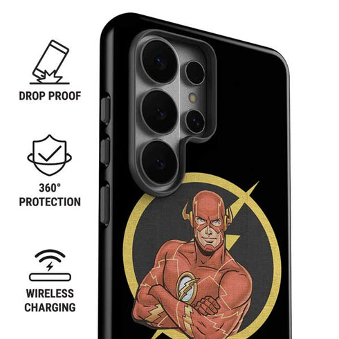 DC Comics The Flash Folded Arms Pose Galaxy S26 Ultra Impact Case