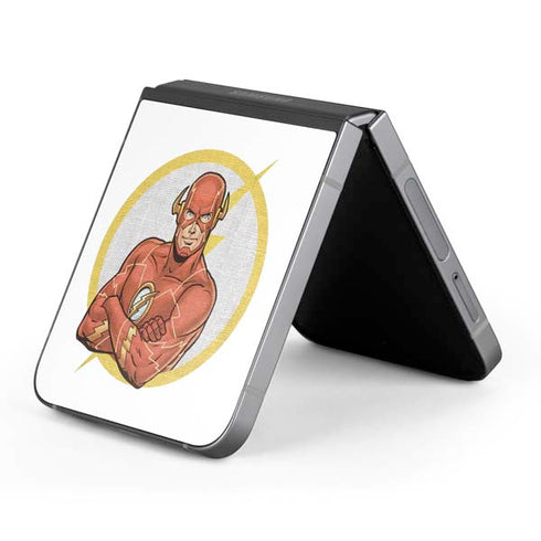 DC Comics The Flash Folded Arms Pose Galaxy Z Flip6 Skin