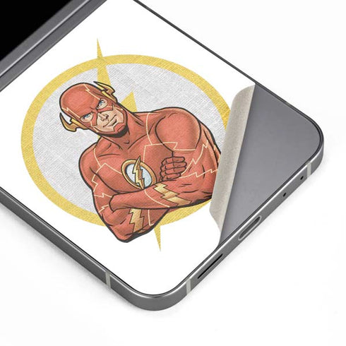 DC Comics The Flash Folded Arms Pose Galaxy Z Flip6 Skin