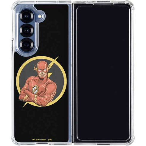 DC Comics The Flash Folded Arms Pose Galaxy Z Fold6 Clear Case