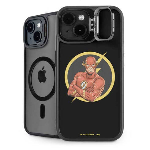 DC Comics The Flash Folded Arms Pose iPhone 15 Kickstand Case