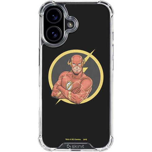 DC Comics The Flash Folded Arms Pose iPhone 16 Clear Case