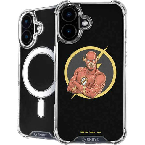 DC Comics The Flash Folded Arms Pose iPhone 16 MagSafe Case