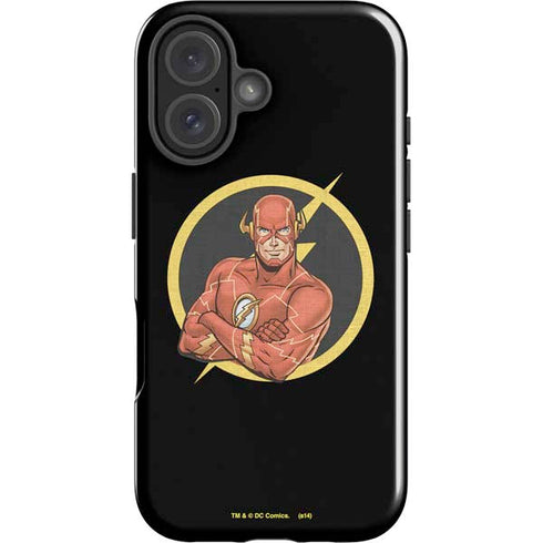 DC Comics The Flash Folded Arms Pose iPhone 16 Plus Impact Case