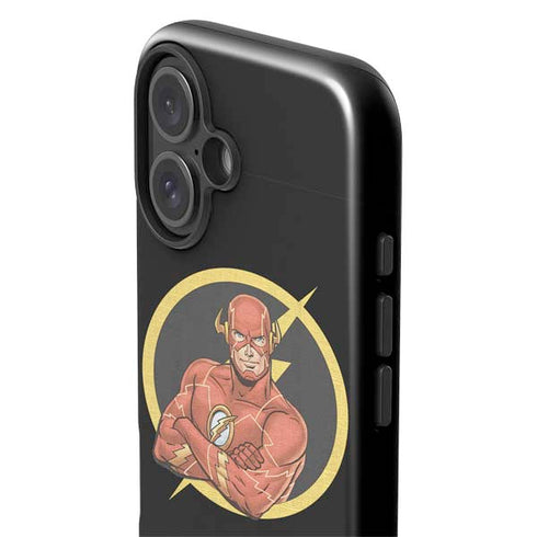 DC Comics The Flash Folded Arms Pose iPhone 16 Plus Impact Case